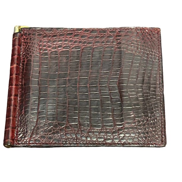 Le Sac Other - Le Sac Alligator Bifold Brown wallet Made in Italy Vintage